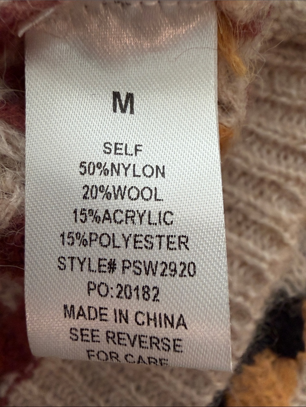 Baltic Born Multicolor Wool Blend Open Knit Sweater Medium Boho Crochet - Picture 5 of 6